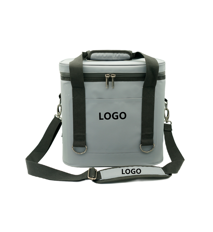 Refroidisseur souple portable TPU Grey Single Boîte à main Single Grey avec logo personnalisable