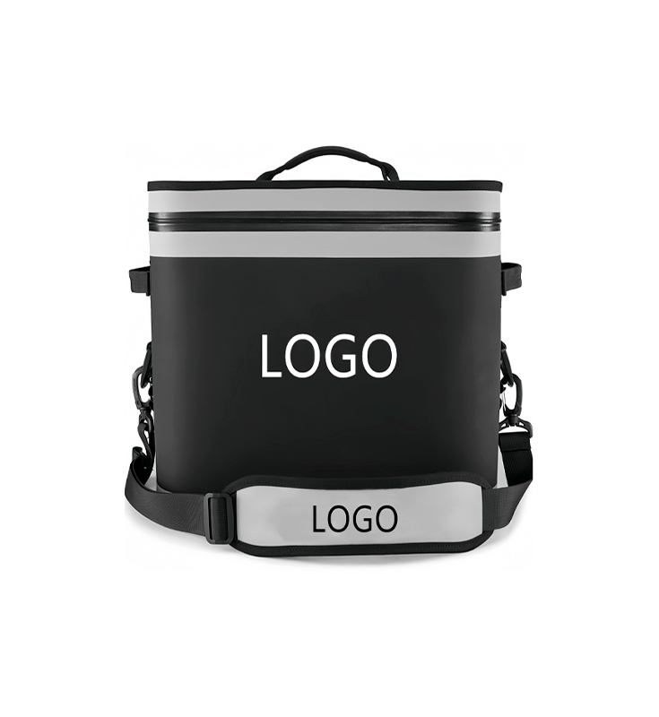 F-005 Black Single Sac à main Sac à main TPU Portable refroidisseur souple avec logo personnalisable