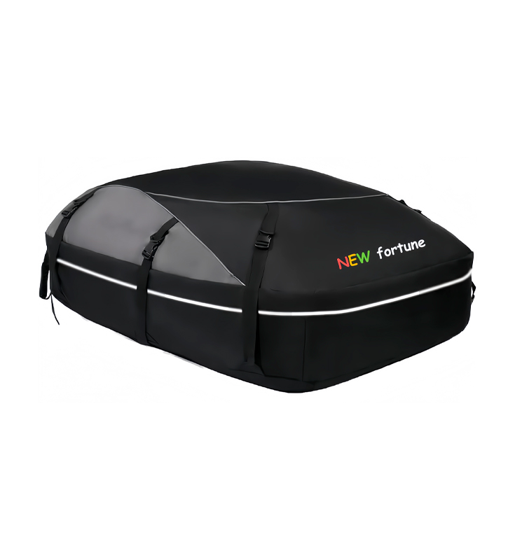 FO-7 Sac de rangement de voyage pour chargement de toit de voiture noir souple et imperméable